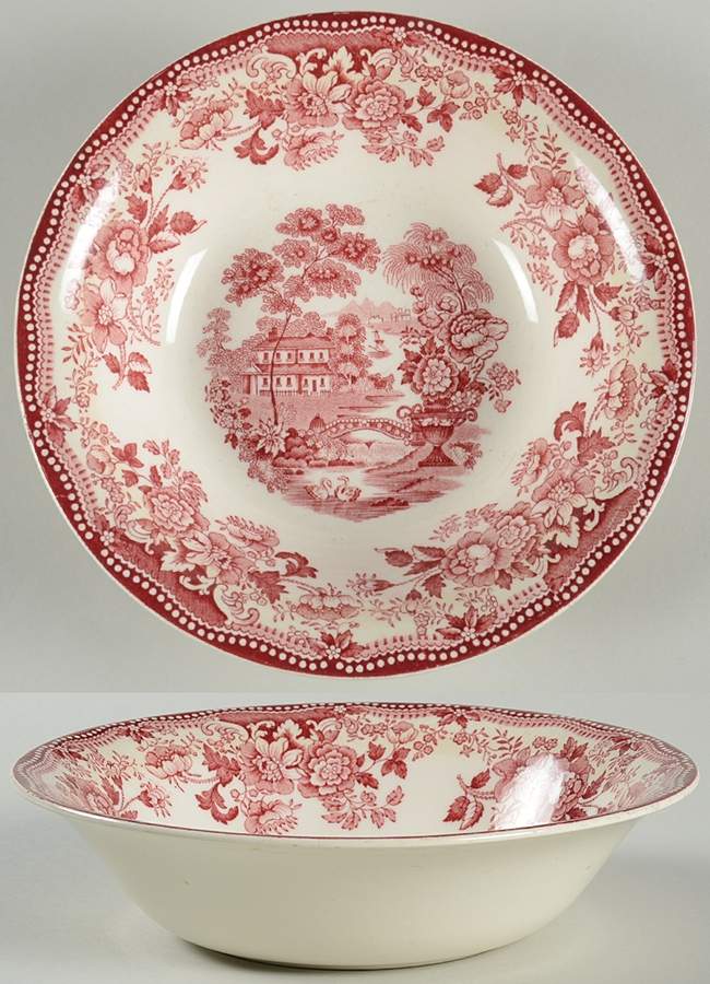 Tonquin Pink 8" Round Vegetable Bowl by Alfred Meakin-1