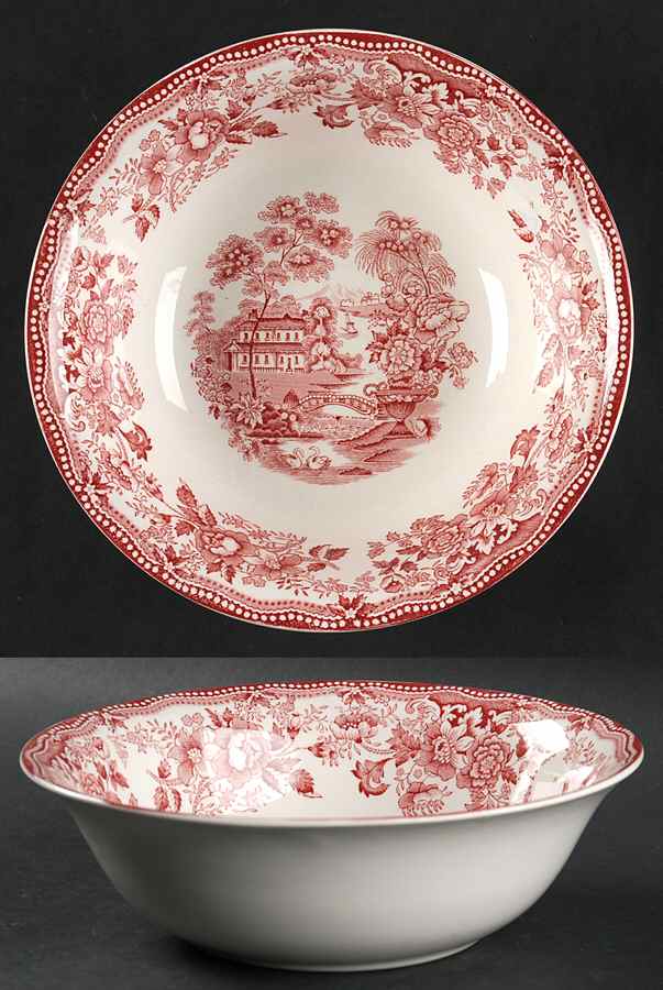 Tonquin Pink 8" Round Vegetable Bowl by Alfred Meakin-1