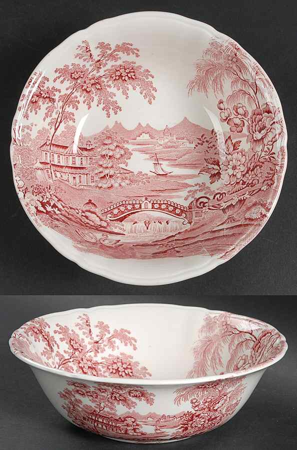 Tonquin Pink 7" Round Vegetable Bowl by Alfred Meakin-1