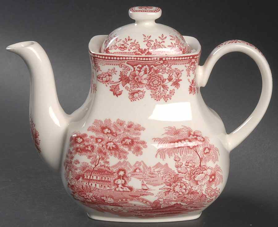 Tonquin Pink Teapot & Lid by Alfred Meakin-1