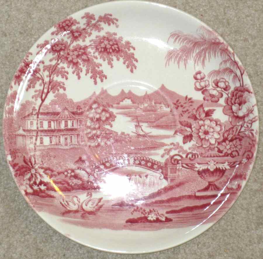 Tonquin Pink Underplate for Sauce Boat by Alfred Meakin-1