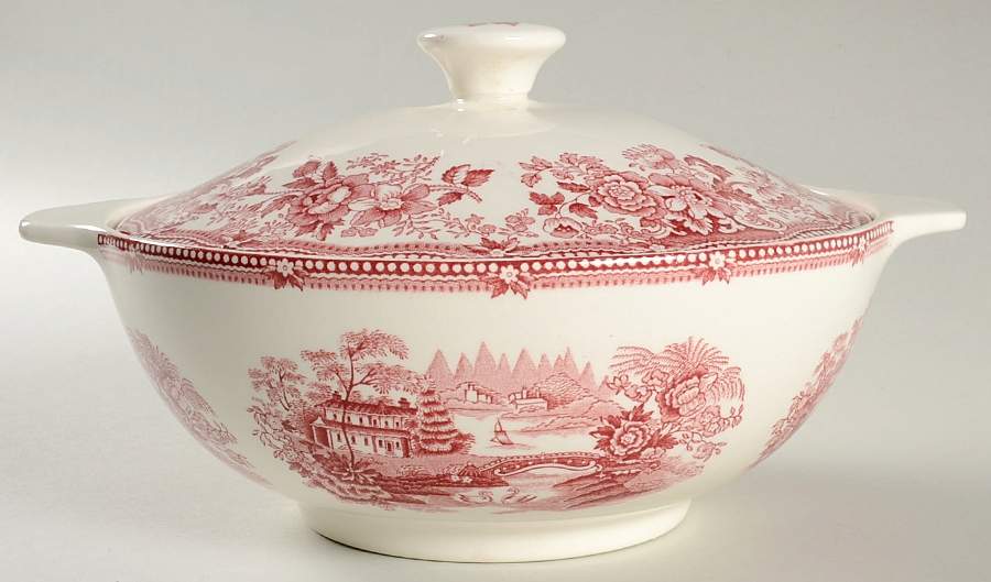 Tonquin Pink Round Covered Vegetable by Alfred Meakin-1