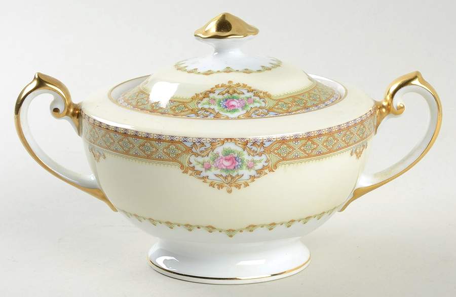 Annette Sugar Bowl & Lid by Meito-1