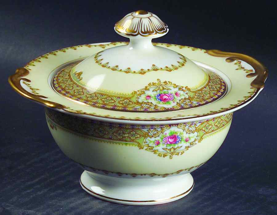 Annette Sugar Bowl & Lid by Meito-1