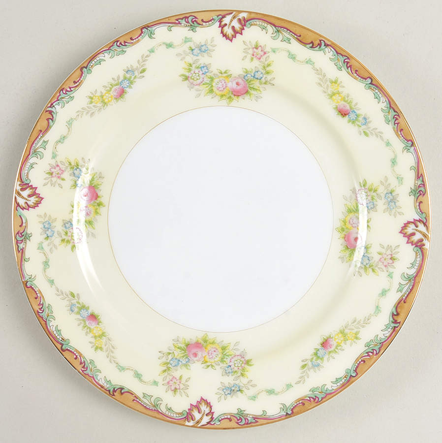 Burgundy (Smooth Verge) Salad Plate by Meito-1
