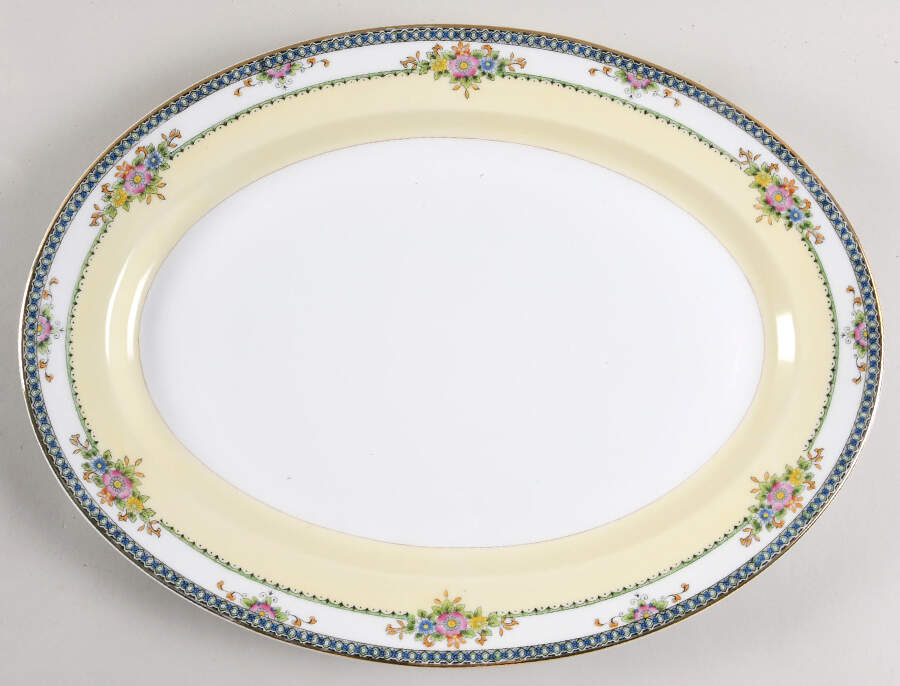 Delano 16" Oval Serving Platter by Meito-1