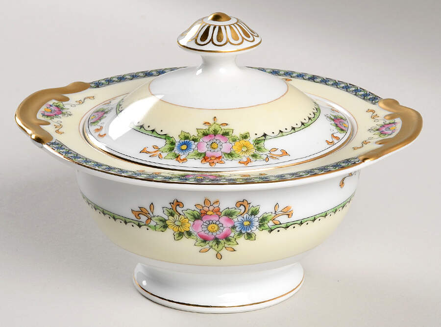 Delano Sugar Bowl & Lid by Meito-1