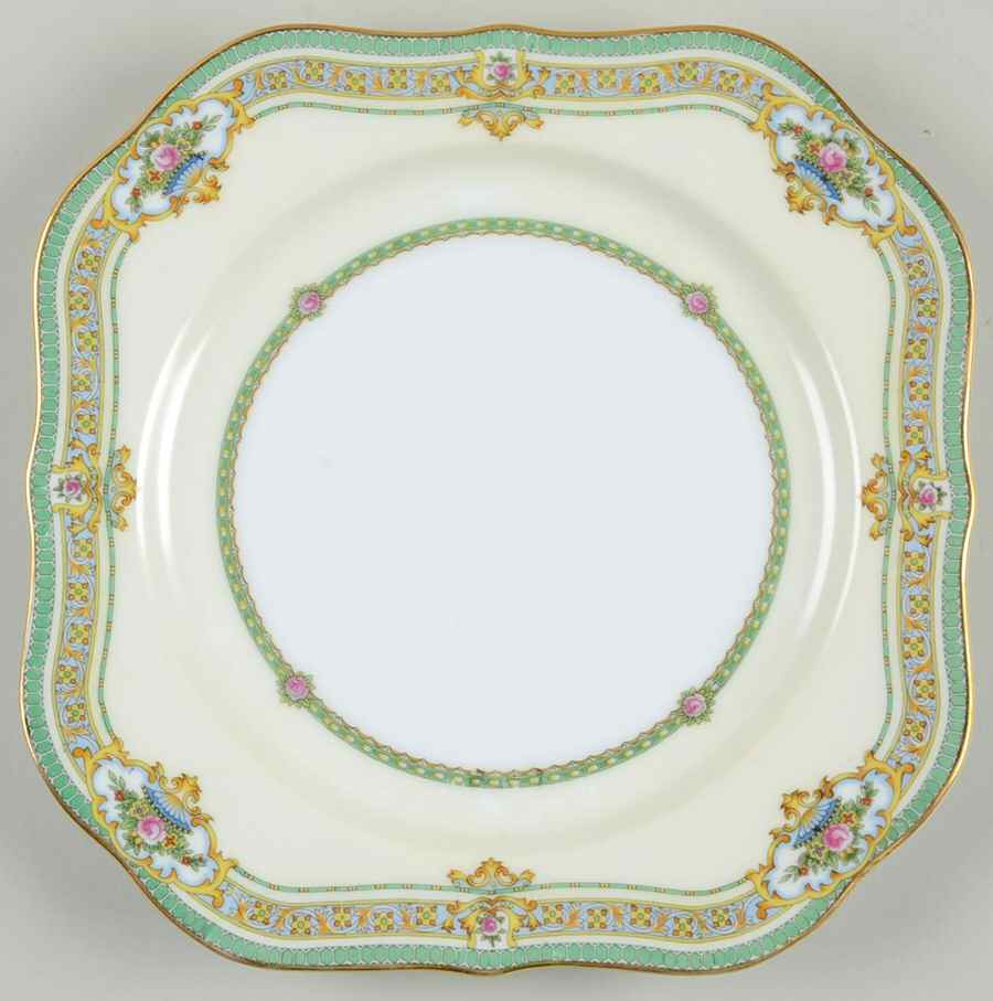 Dublin (Floral Urns) Square Salad Plate by Meito-1