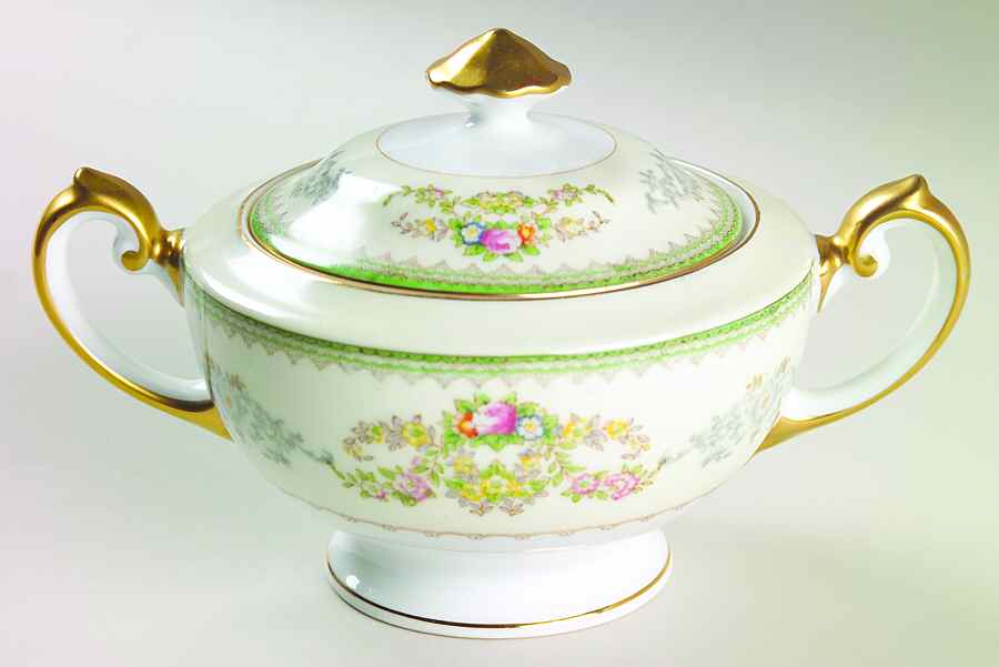 Murel Muriel (Multicolor Floral) Sugar Bowl & Lid by Meito-1