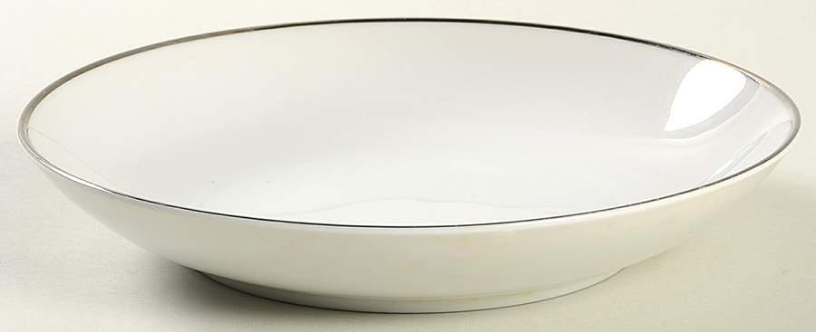 Wedding Ring (Platinum Trim) Coupe Soup Bowl by Meito-1