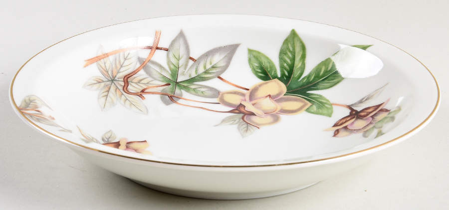 Woodrose Rim Soup Bowl by Meito-1
