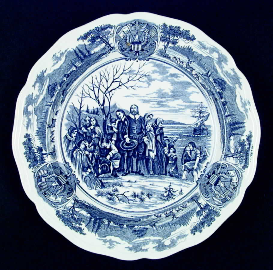 America Hurrah Dinner Plate by J & G Meakin-1