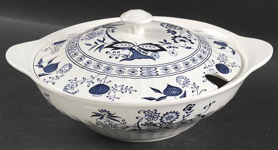 Blue Nordic Tureen &  Lid by J & G Meakin-1