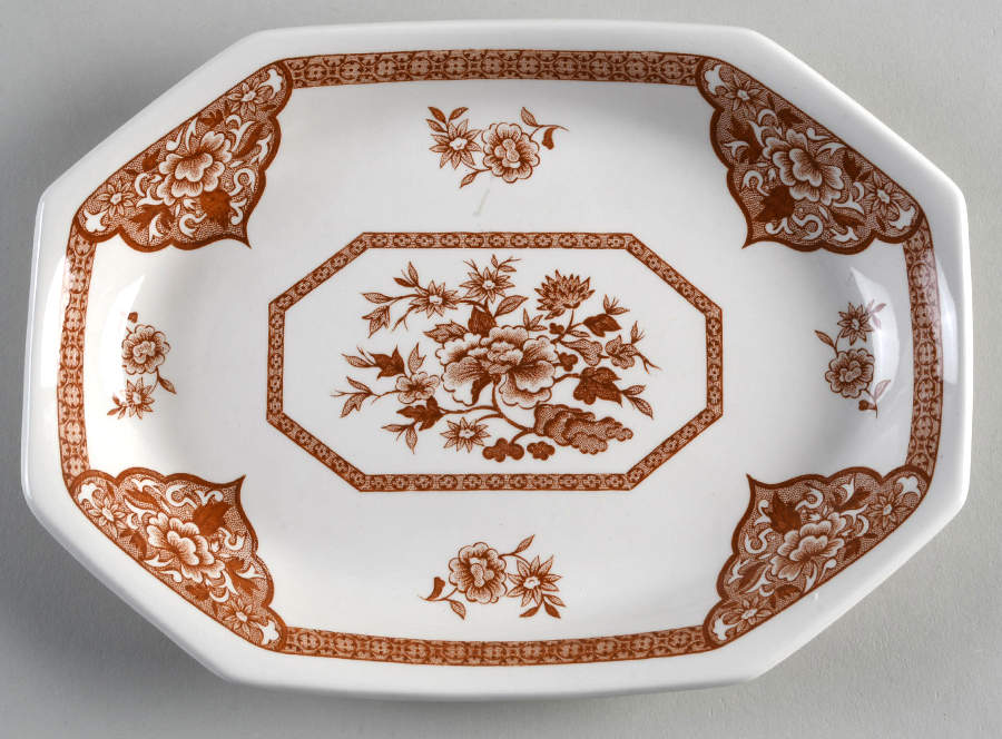 Old Pekin Brown Relish/Gravy Underplate by J & G Meakin-1