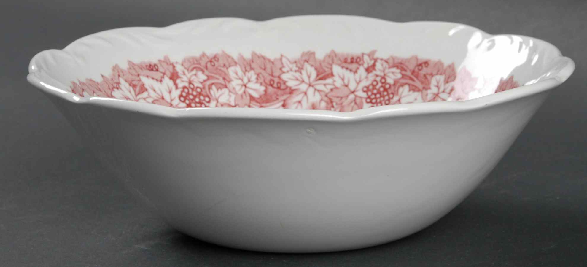 Vine Red (Pink) Coupe Cereal Bowl by J & G Meakin-1