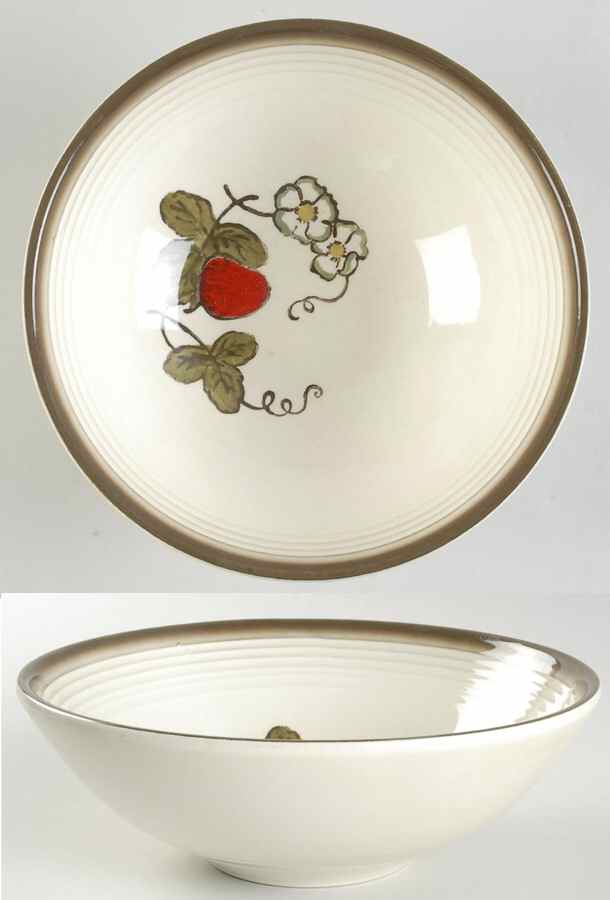 California Strawberry 8" Round Vegetable Bowl by Metlox - Poppytrail - Vernon-1