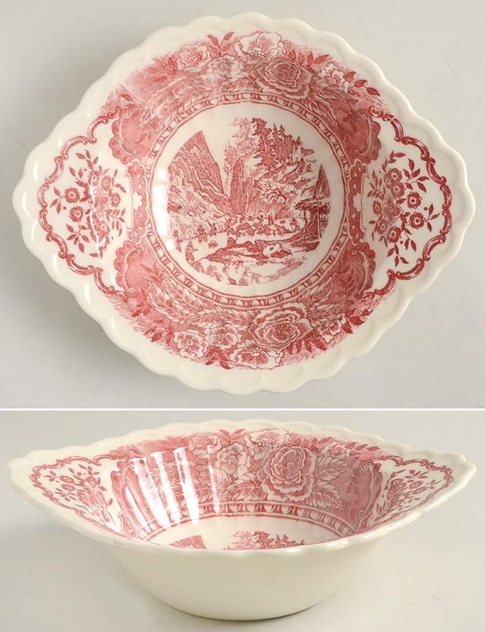 Early Days Pink Lugged Chowder Bowl by Metlox - Poppytrail - Vernon-1