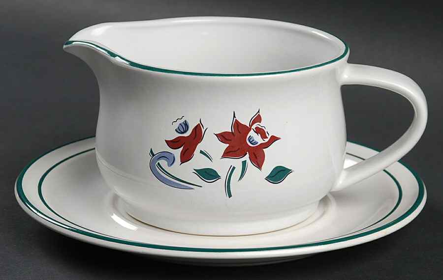 Touch of Elegance Gravy Boat & Underplate by Mexico China-1