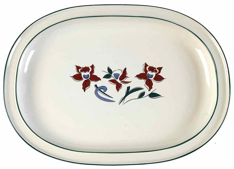 Touch of Elegance 12" Oval Serving Platter by Mexico China-1
