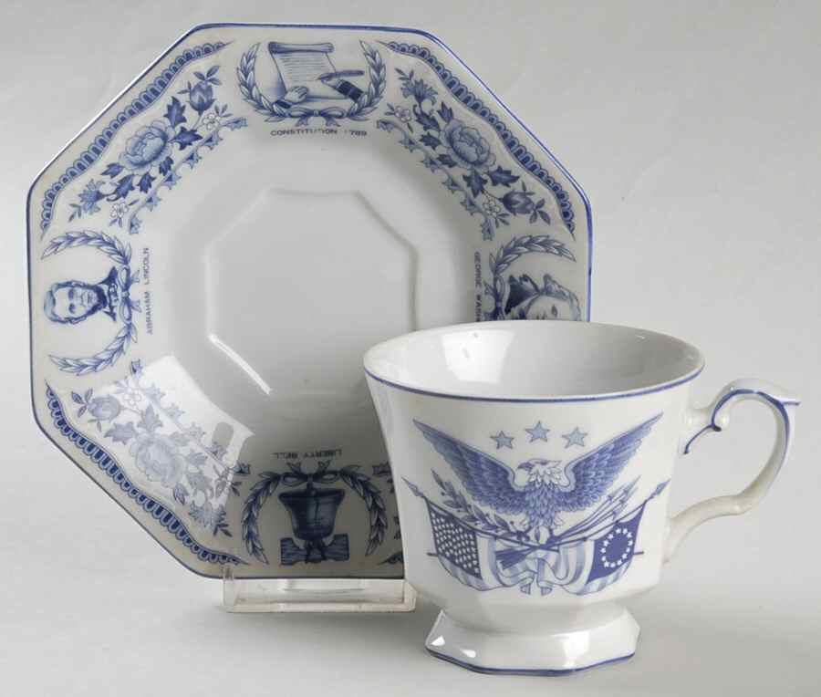 Freedom Forever Footed Cup & Saucer Set by Midland Enterprises-1