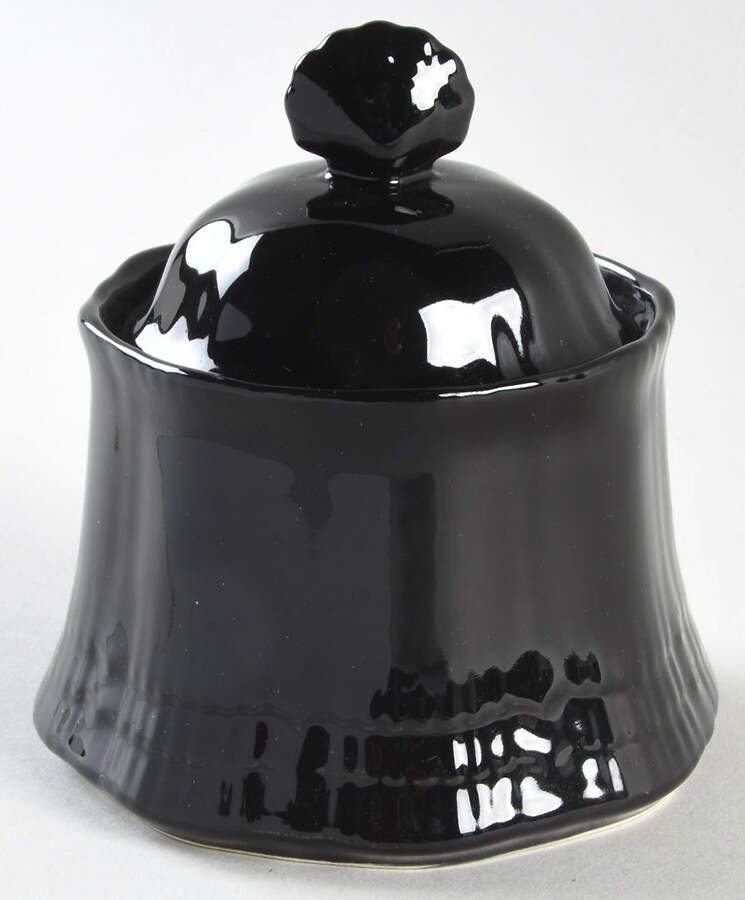 Allura Black Sugar Bowl & Lid by Mikasa-1