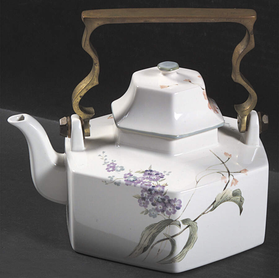Amsterdam Teapot & Lid with Brass Handle by Mikasa-1