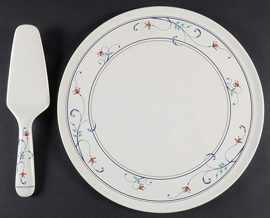 Annette Cake Plate & Solid Ceramic Server Set (Boxed) by Mikasa-1
