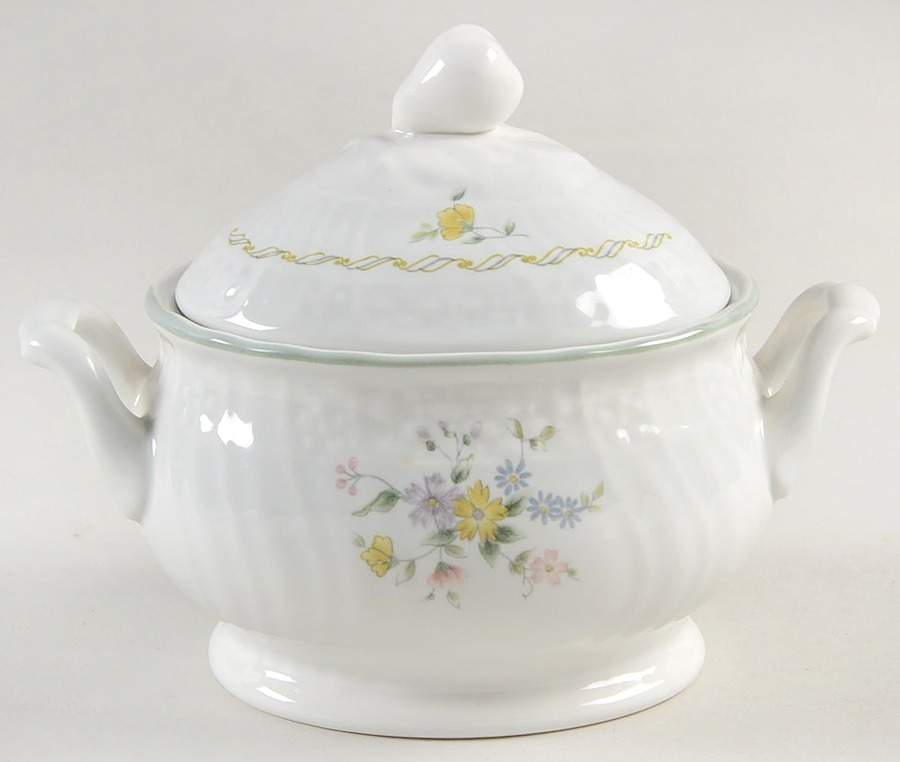 Antique Rose Sugar Bowl & Lid by Mikasa-1