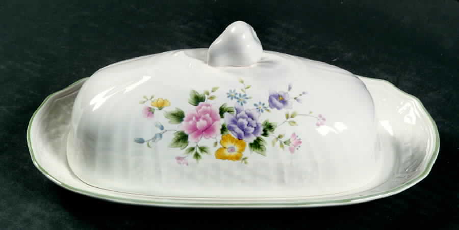 Antique Rose 1/4 Lb Covered Butter by Mikasa-1