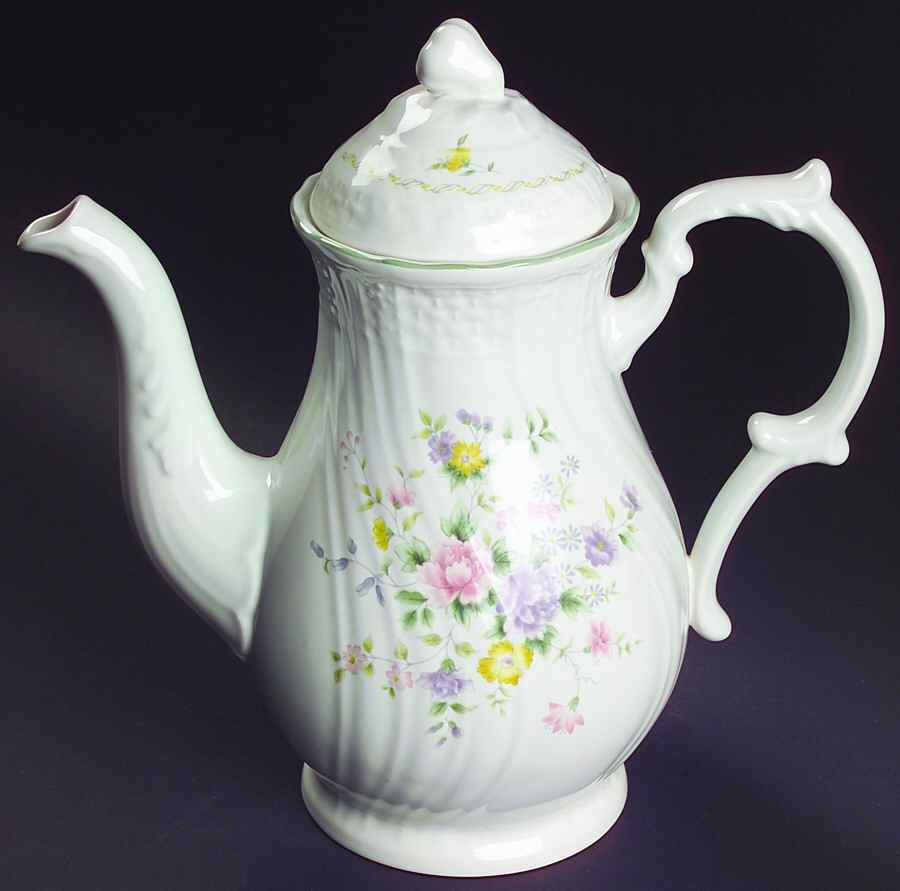 Antique Rose Coffee Pot & Lid by Mikasa-1