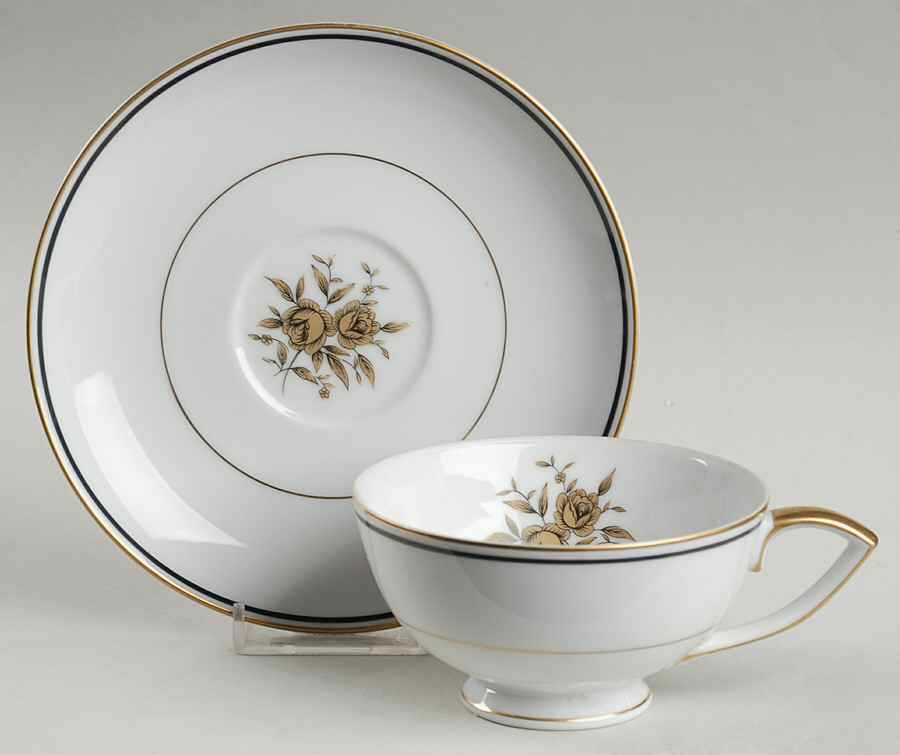 Apollo Footed Cup & Saucer Set by Mikasa-1