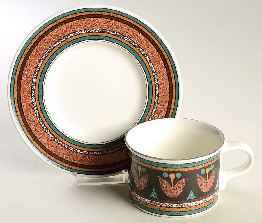 Bavaria Flat Cup & Saucer Set by Mikasa-1