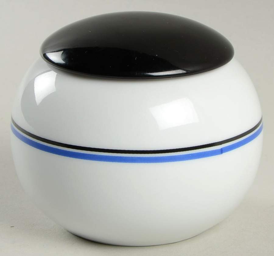Beauchamp Blue Sugar Bowl & Lid by Mikasa-1