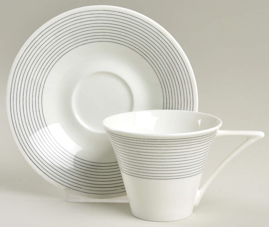 Best Circles Flat Cup & Saucer Set by Mikasa-1