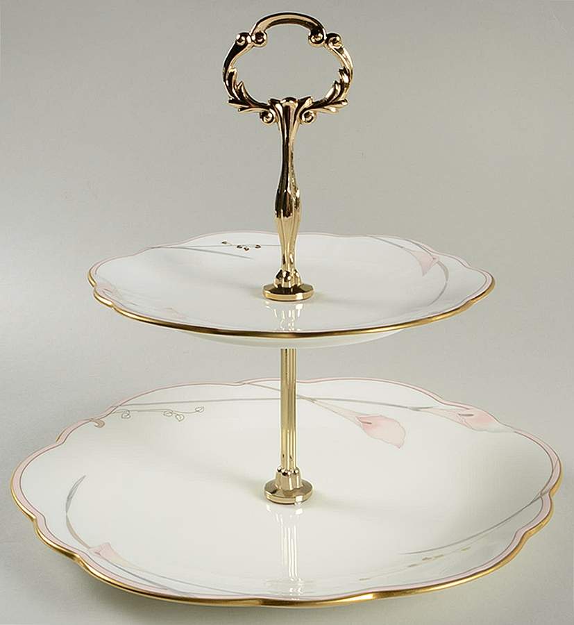Bellamy 2 Tiered Serving Tray (Dinner & Salad Plate) by Mikasa-1