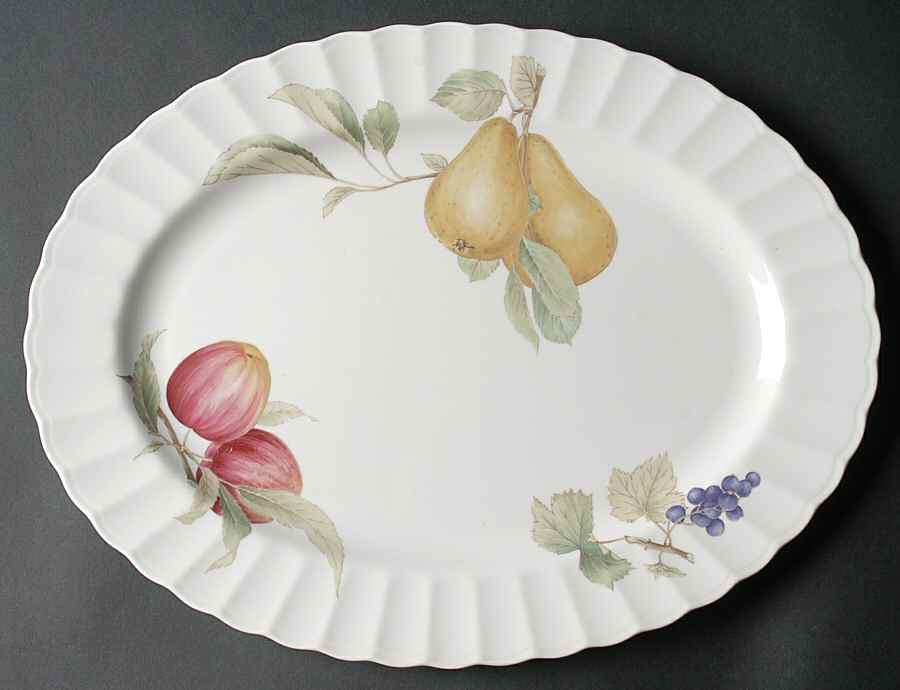 Belle Terre 14" Oval Serving Platter by Mikasa-1