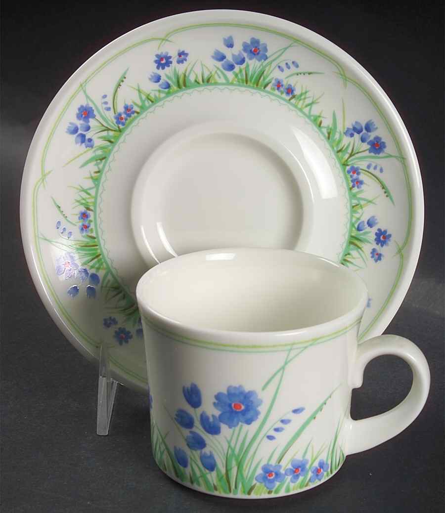 Blue Mist Flat Cup & Saucer Set by Mikasa-1