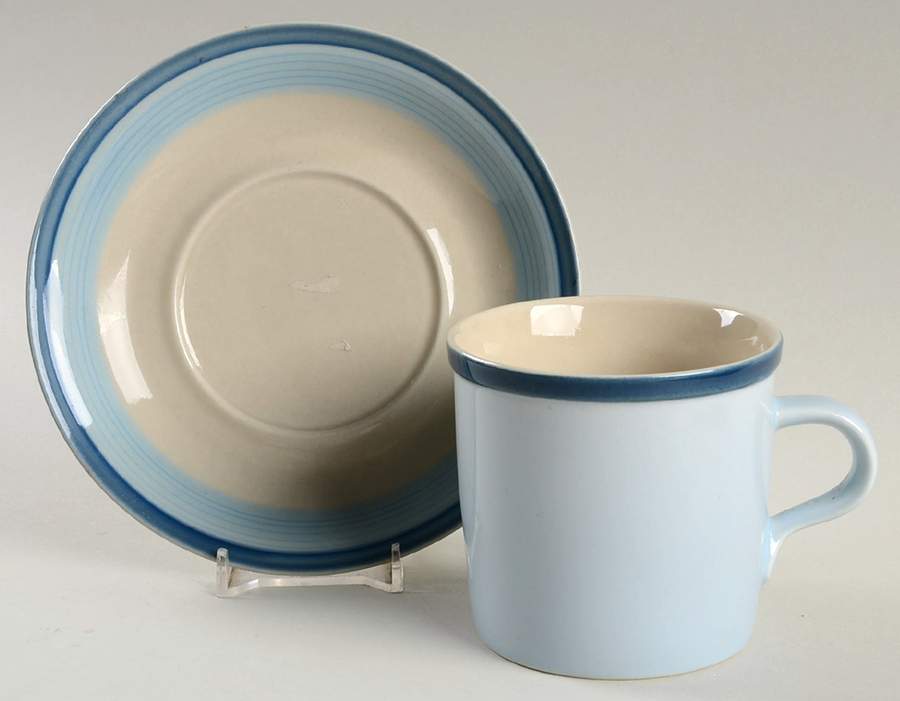 Blue Reef Flat Cup & Saucer Set by Mikasa-1