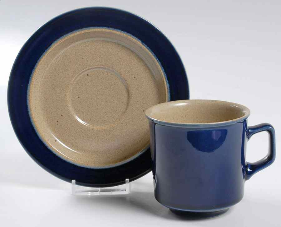 Blue Water Flat Cup & Saucer Set by Mikasa-1