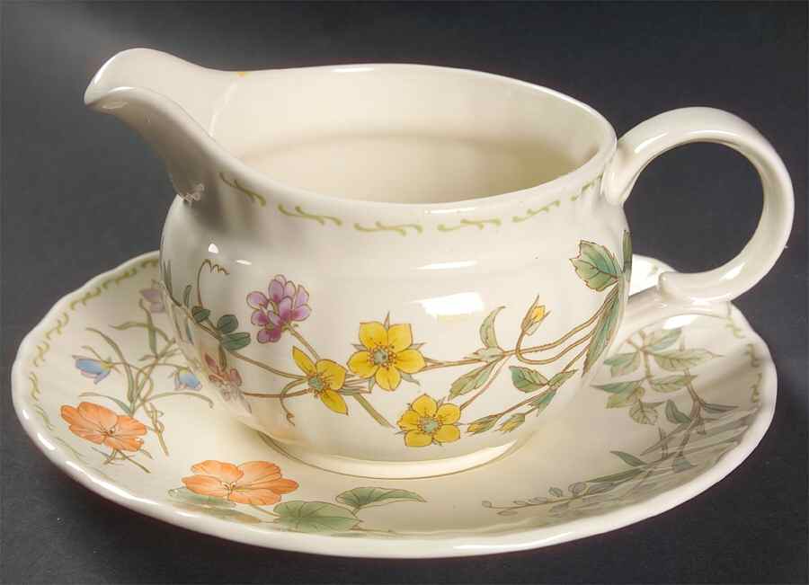 Botanical Bouquet Gravy Boat & Underplate by Mikasa-1