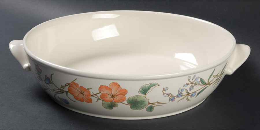 Botanical Bouquet 9" Round Open Casserole by Mikasa-1
