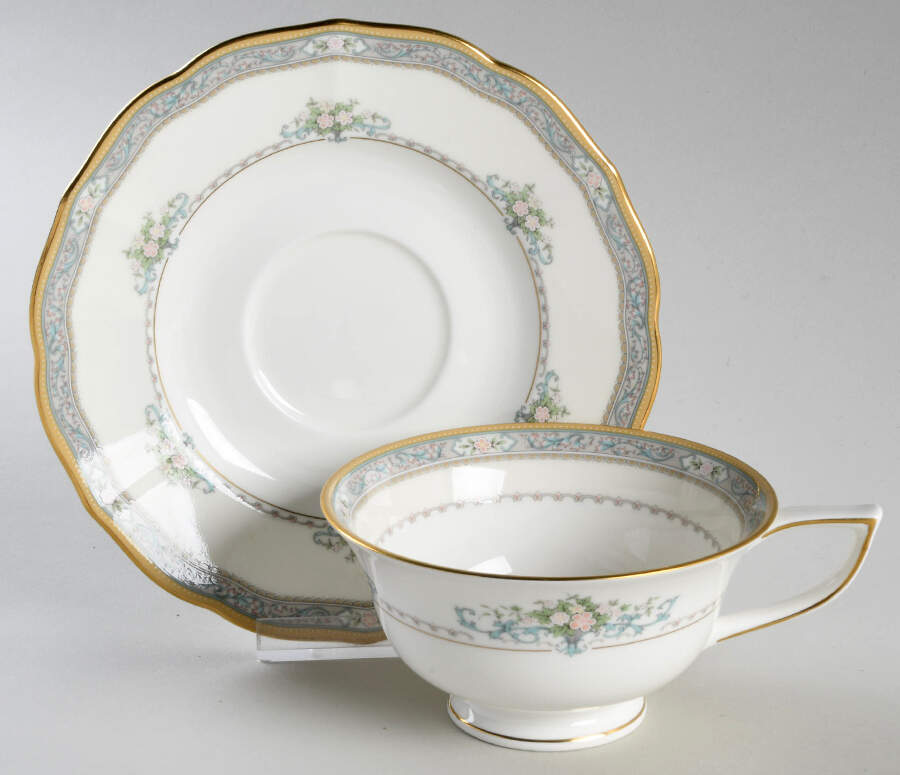 Bridal Bouquet Footed Cup & Saucer Set by Mikasa-1