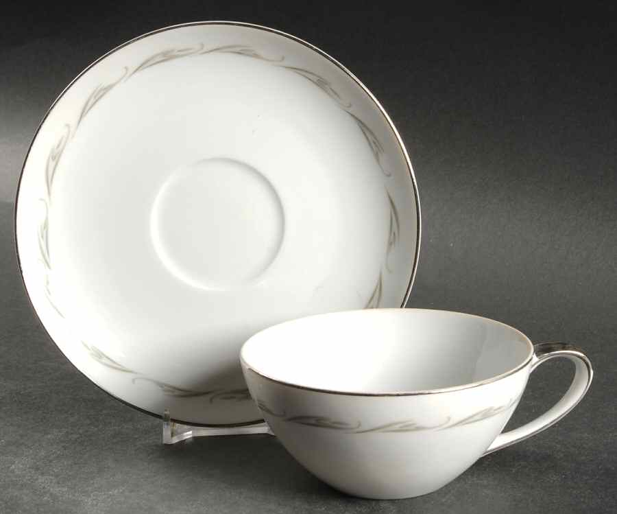 Bridal Lace Flat Cup & Saucer Set by Mikasa-1