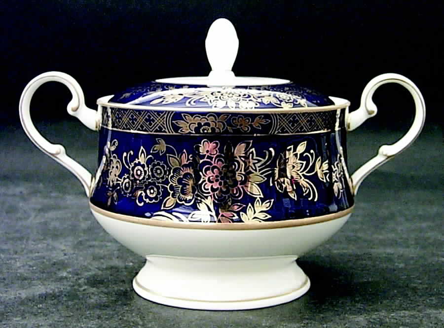 Buckingham Cobalt Blue Sugar Bowl & Lid by Mikasa-1