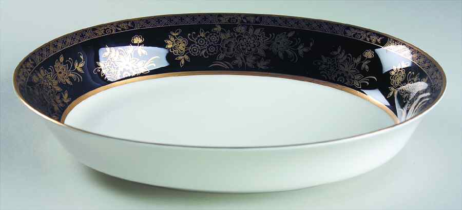 Buckingham Cobalt Blue 10" Oval Vegetable Bowl by Mikasa-1