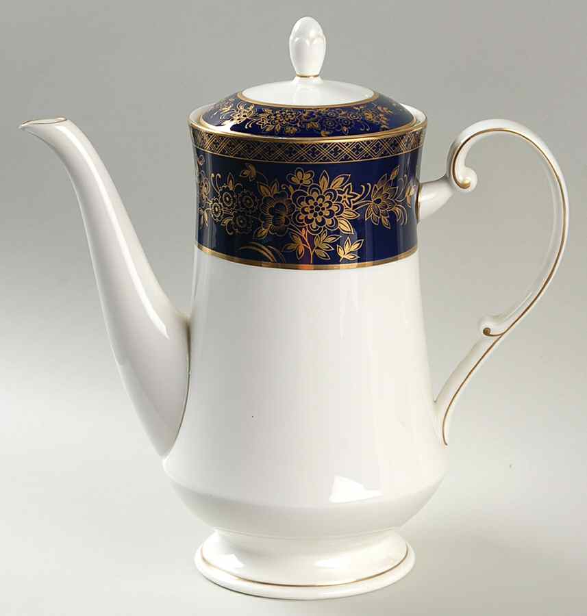 Buckingham Cobalt Blue Coffee Pot & Lid by Mikasa-1