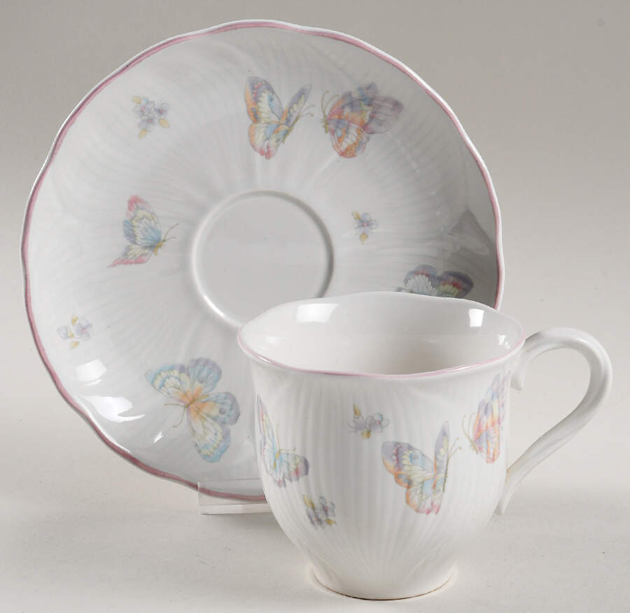 Butterfly Kiss Flat Cup & Saucer Set by Mikasa-1