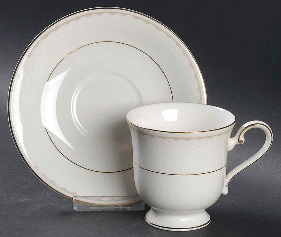 Casa Blanca Footed Cup & Saucer Set by Mikasa-1