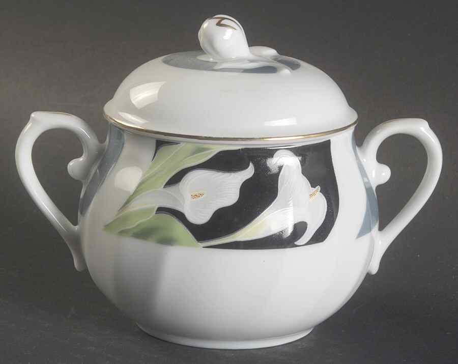 Calla Lily Sugar Bowl & Lid by Mikasa-1