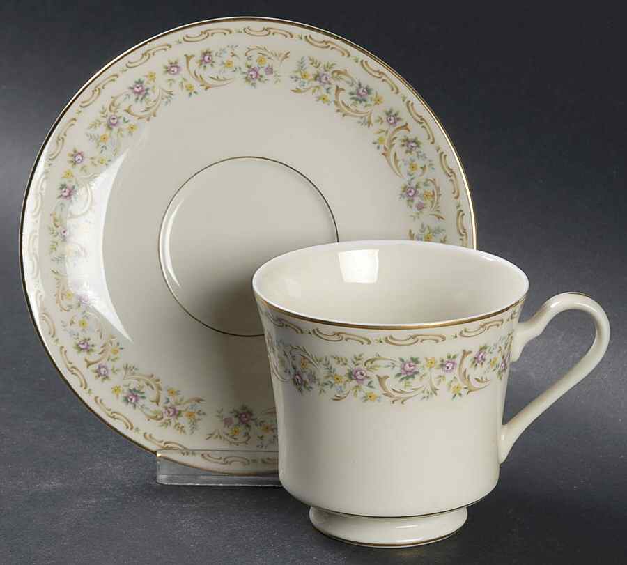 Carlton (L2803) Footed Cup & Saucer Set by Mikasa-1